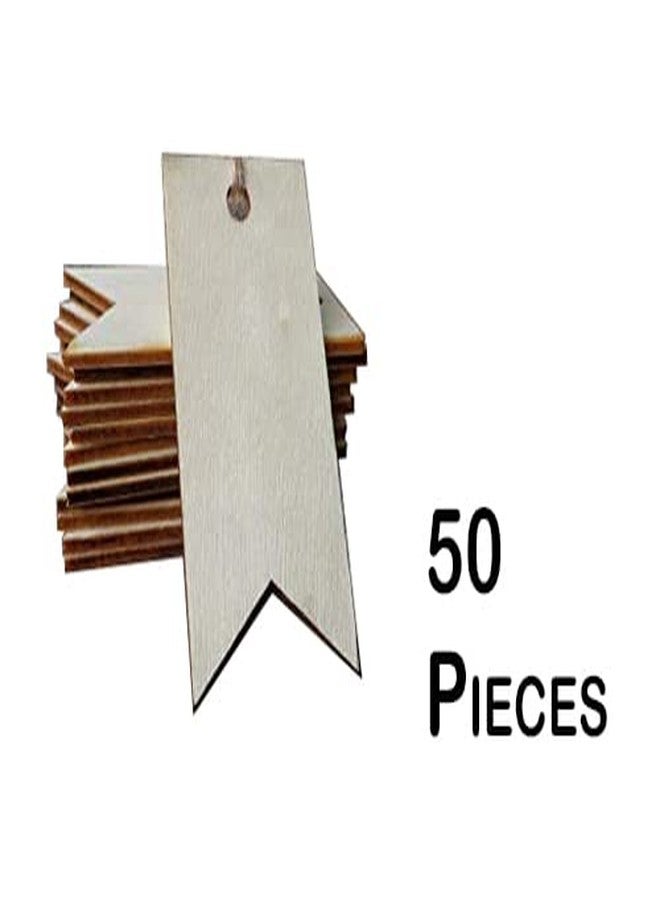 ROOT KRAFT [50pcs]-[ 5cmx3.5cm]-Rectangle Wooden Pine MDF Cutouts Unfinished Tags for Key Chain,Slices Crafts,Xmas Holiday Hanging Decorations,Painting Wood Craft,MDF Plains,Resin Art Work - Image 2